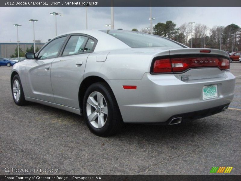 Bright Silver Metallic / Black 2012 Dodge Charger SE