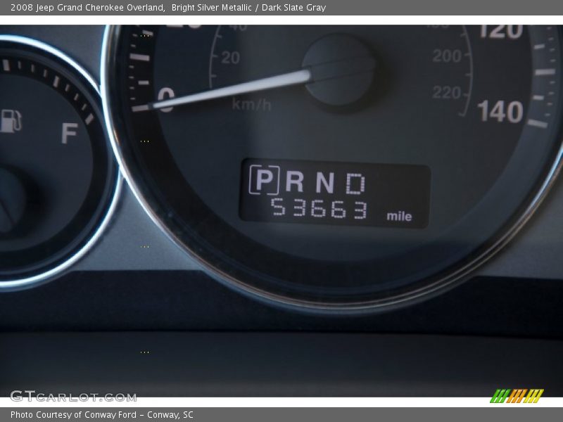Bright Silver Metallic / Dark Slate Gray 2008 Jeep Grand Cherokee Overland