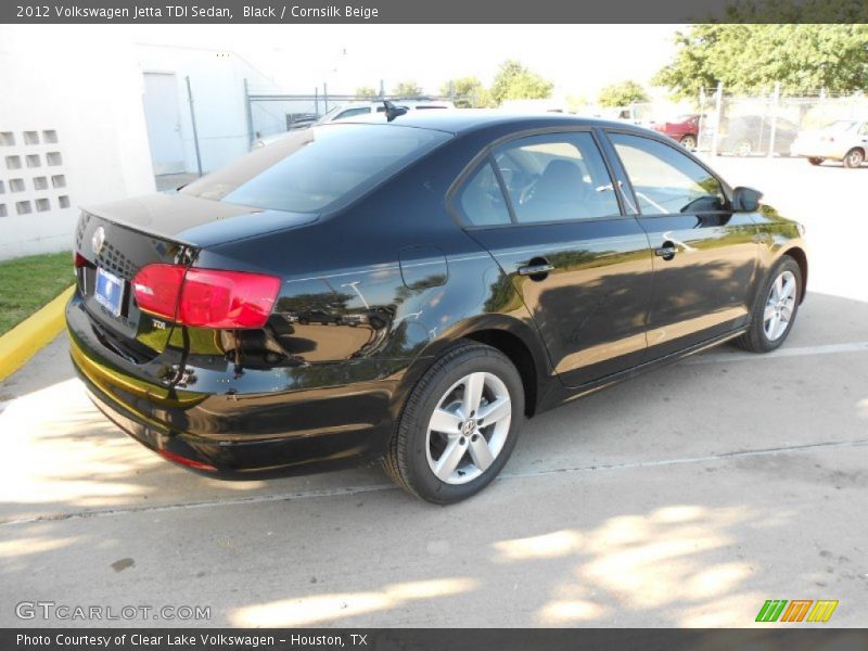 Black / Cornsilk Beige 2012 Volkswagen Jetta TDI Sedan
