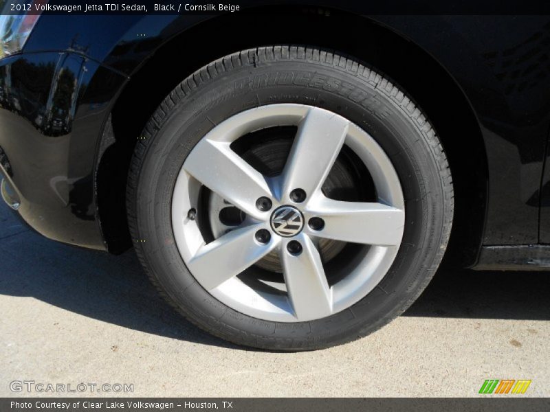 Black / Cornsilk Beige 2012 Volkswagen Jetta TDI Sedan