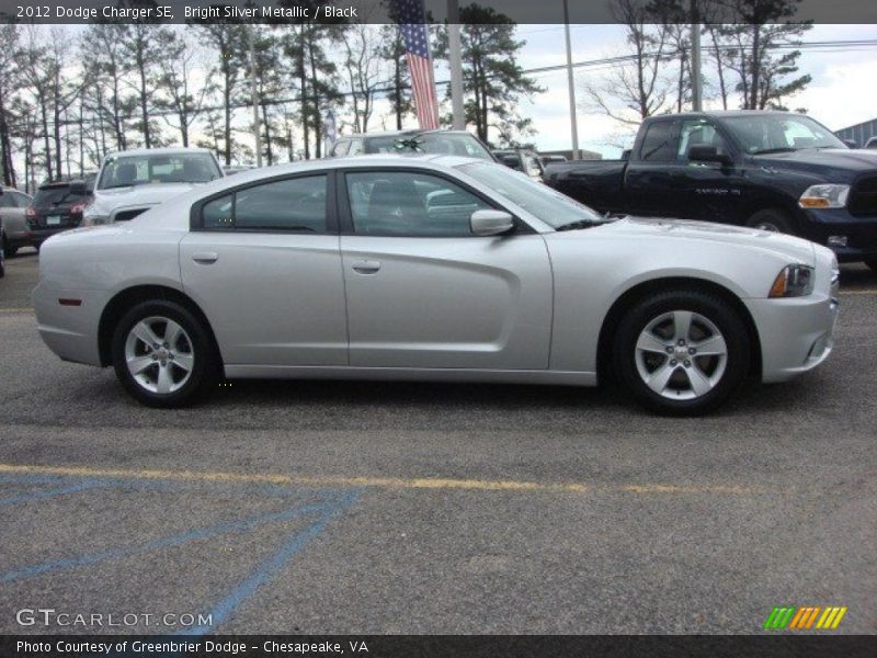 Bright Silver Metallic / Black 2012 Dodge Charger SE