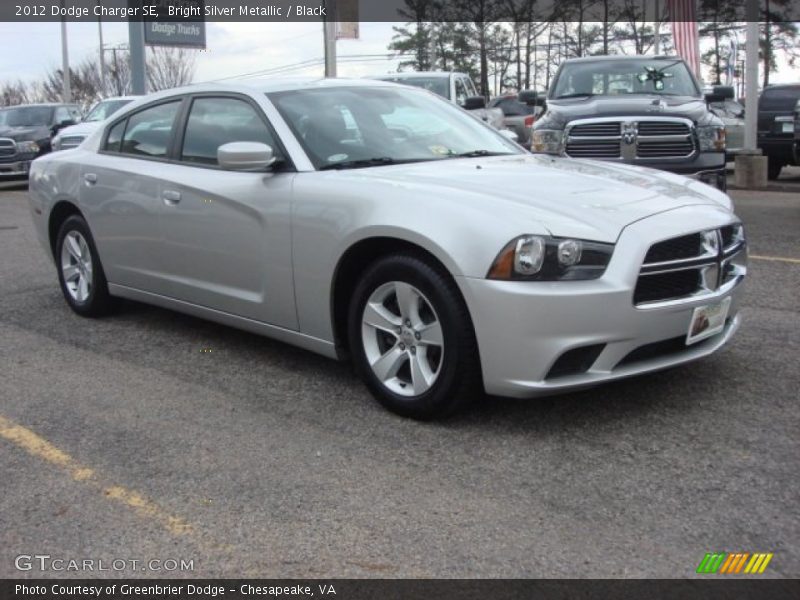 Bright Silver Metallic / Black 2012 Dodge Charger SE