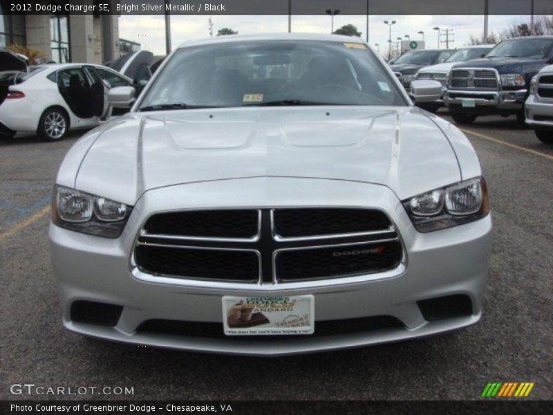 Bright Silver Metallic / Black 2012 Dodge Charger SE