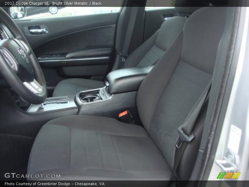 Bright Silver Metallic / Black 2012 Dodge Charger SE