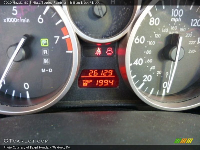 Brilliant Black / Black 2010 Mazda MX-5 Miata Touring Roadster