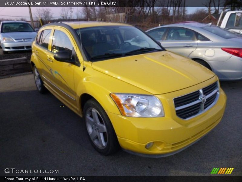 Solar Yellow / Pastel Slate Gray 2007 Dodge Caliber R/T AWD