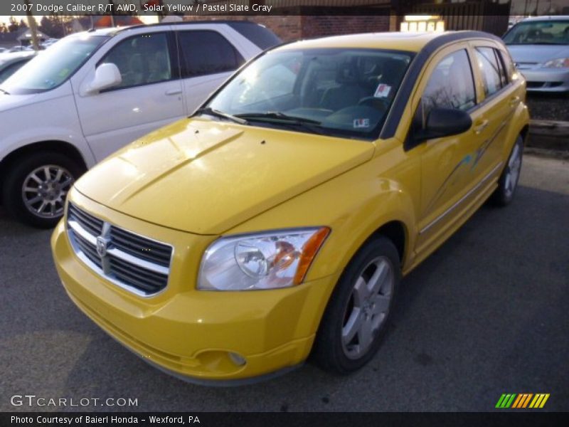 Solar Yellow / Pastel Slate Gray 2007 Dodge Caliber R/T AWD