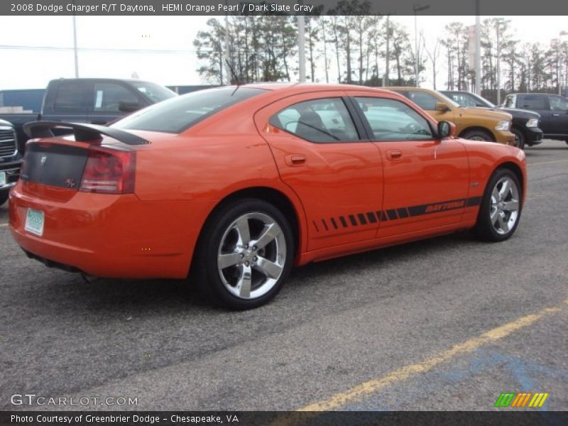 HEMI Orange Pearl / Dark Slate Gray 2008 Dodge Charger R/T Daytona
