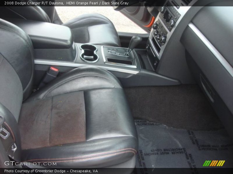 HEMI Orange Pearl / Dark Slate Gray 2008 Dodge Charger R/T Daytona