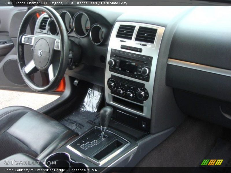 HEMI Orange Pearl / Dark Slate Gray 2008 Dodge Charger R/T Daytona