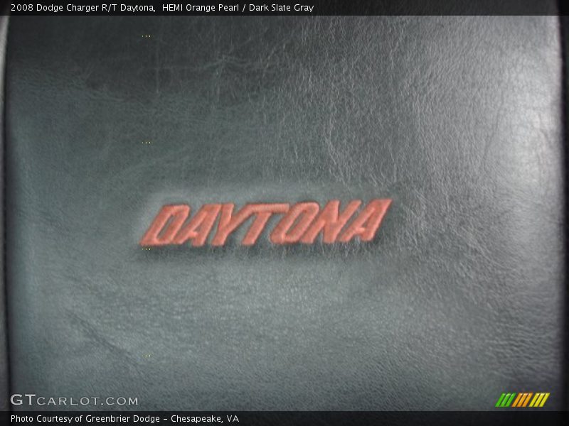 HEMI Orange Pearl / Dark Slate Gray 2008 Dodge Charger R/T Daytona