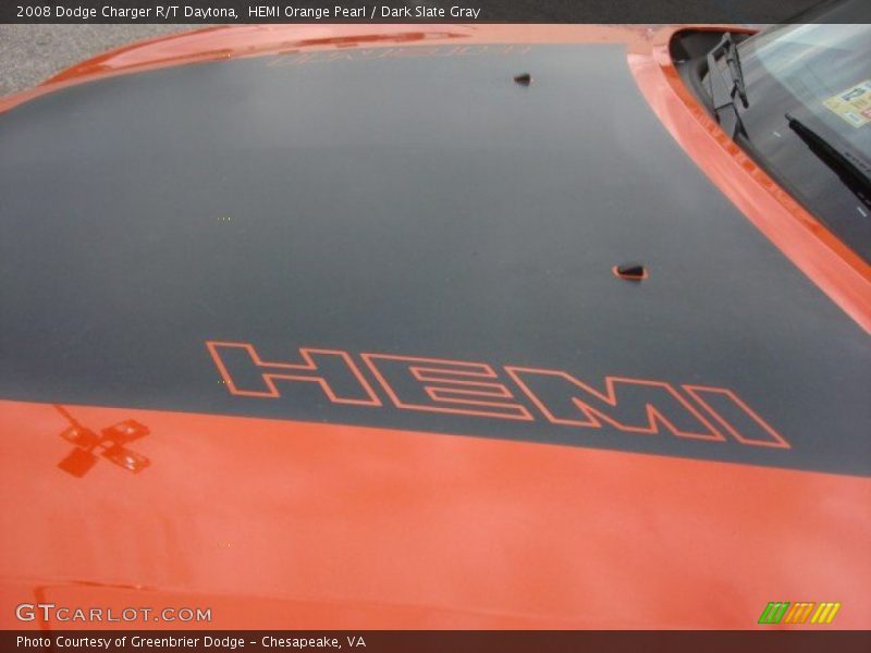 HEMI Orange Pearl / Dark Slate Gray 2008 Dodge Charger R/T Daytona