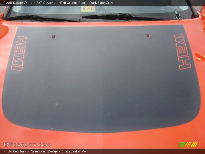 HEMI Orange Pearl / Dark Slate Gray 2008 Dodge Charger R/T Daytona