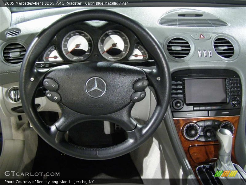 2005 Mercedes-Benz SL55 AMG, Capri Blue / Ash Grey, Steering Wheel, Dashboard - 2005 Mercedes-Benz SL 55 AMG Roadster