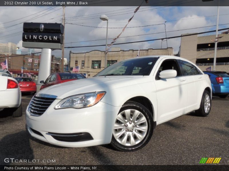 Bright White / Black 2012 Chrysler 200 LX Sedan