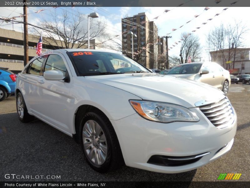 Bright White / Black 2012 Chrysler 200 LX Sedan