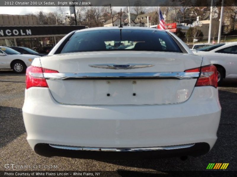 Bright White / Black 2012 Chrysler 200 LX Sedan
