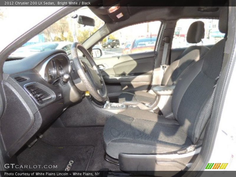 Bright White / Black 2012 Chrysler 200 LX Sedan