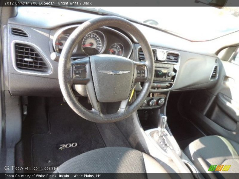 Bright White / Black 2012 Chrysler 200 LX Sedan