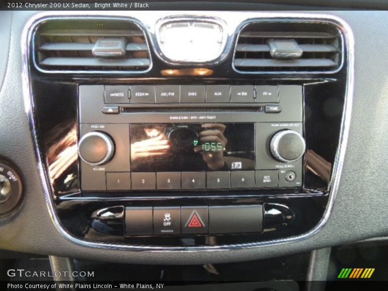 Bright White / Black 2012 Chrysler 200 LX Sedan