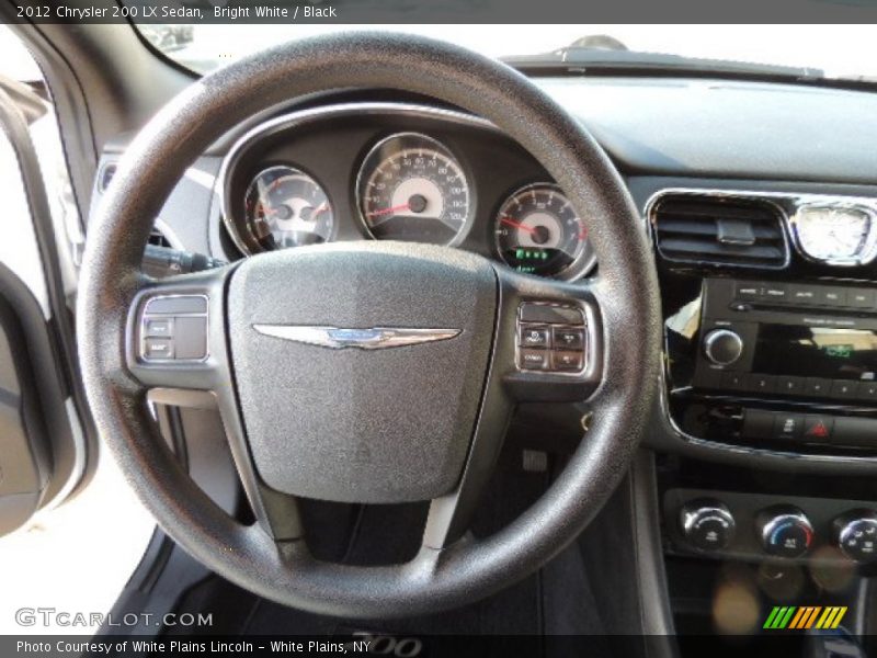 Bright White / Black 2012 Chrysler 200 LX Sedan
