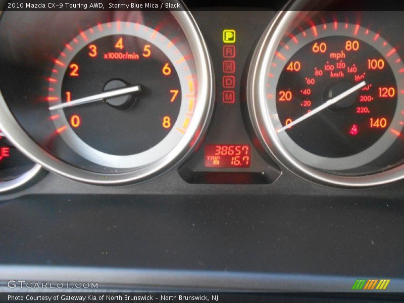 Stormy Blue Mica / Black 2010 Mazda CX-9 Touring AWD