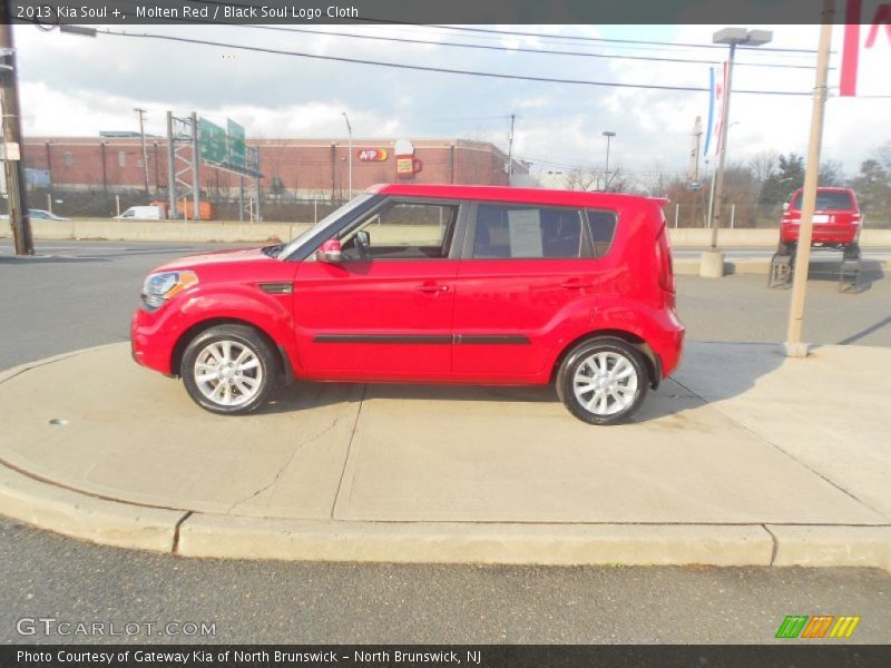 Molten Red / Black Soul Logo Cloth 2013 Kia Soul +