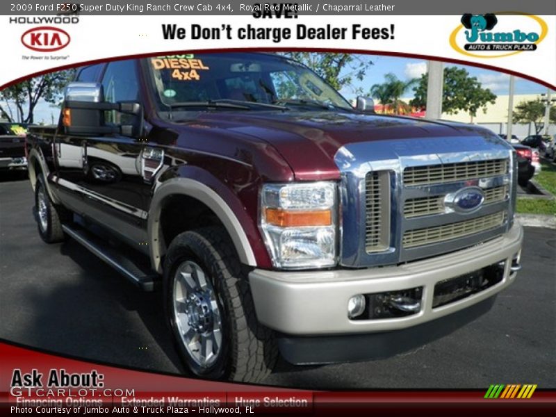 Royal Red Metallic / Chaparral Leather 2009 Ford F250 Super Duty King Ranch Crew Cab 4x4
