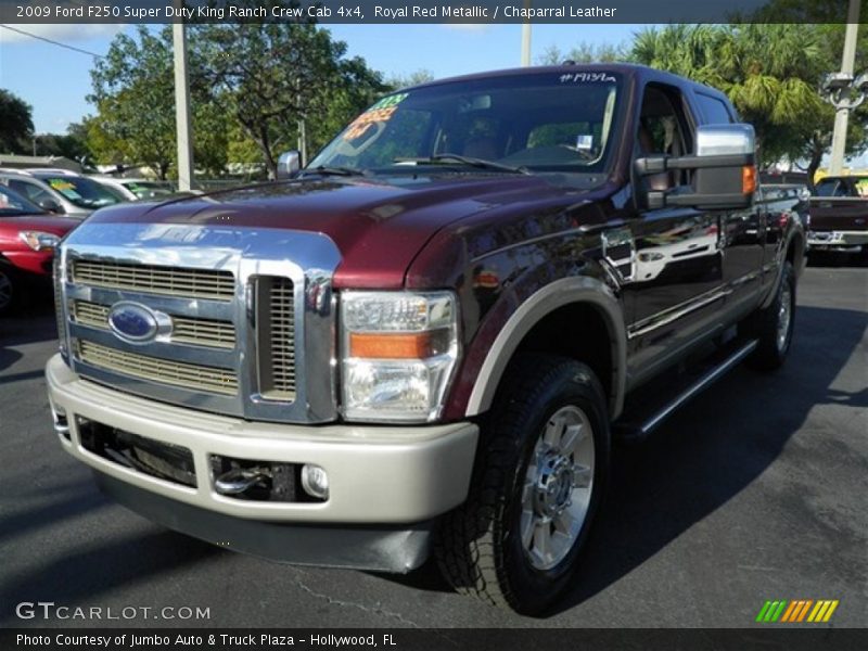 Royal Red Metallic / Chaparral Leather 2009 Ford F250 Super Duty King Ranch Crew Cab 4x4