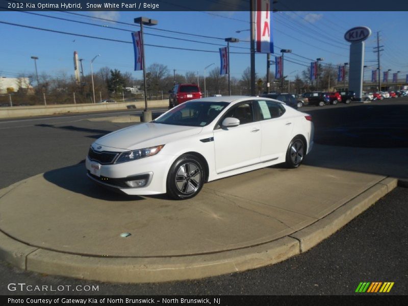 Snow White Pearl / Beige 2012 Kia Optima Hybrid