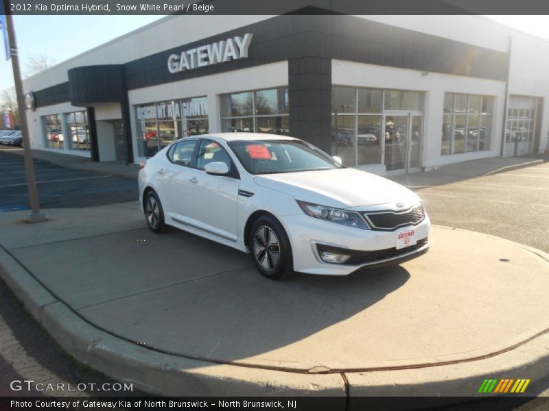 Snow White Pearl / Beige 2012 Kia Optima Hybrid