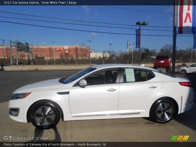 Snow White Pearl / Beige 2012 Kia Optima Hybrid