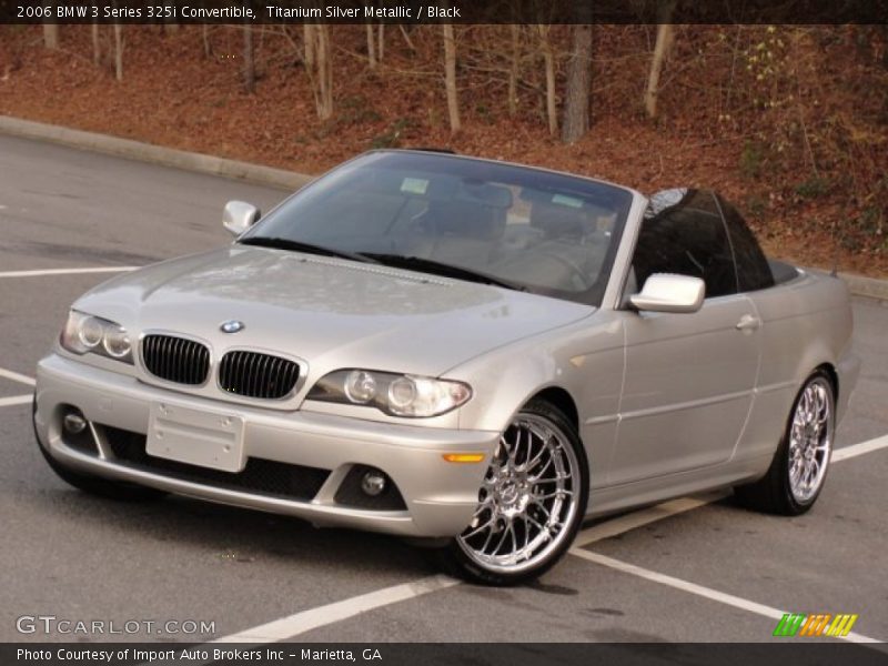 Titanium Silver Metallic / Black 2006 BMW 3 Series 325i Convertible