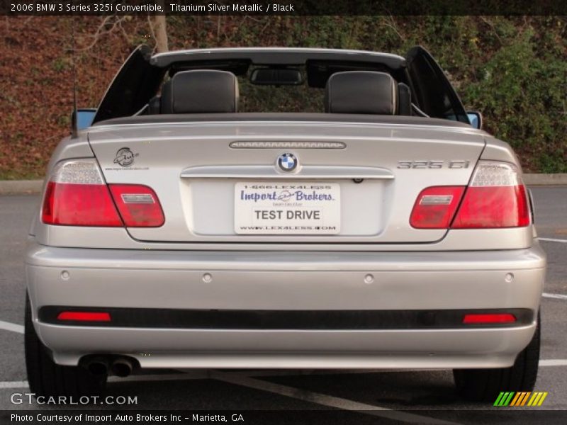 Titanium Silver Metallic / Black 2006 BMW 3 Series 325i Convertible