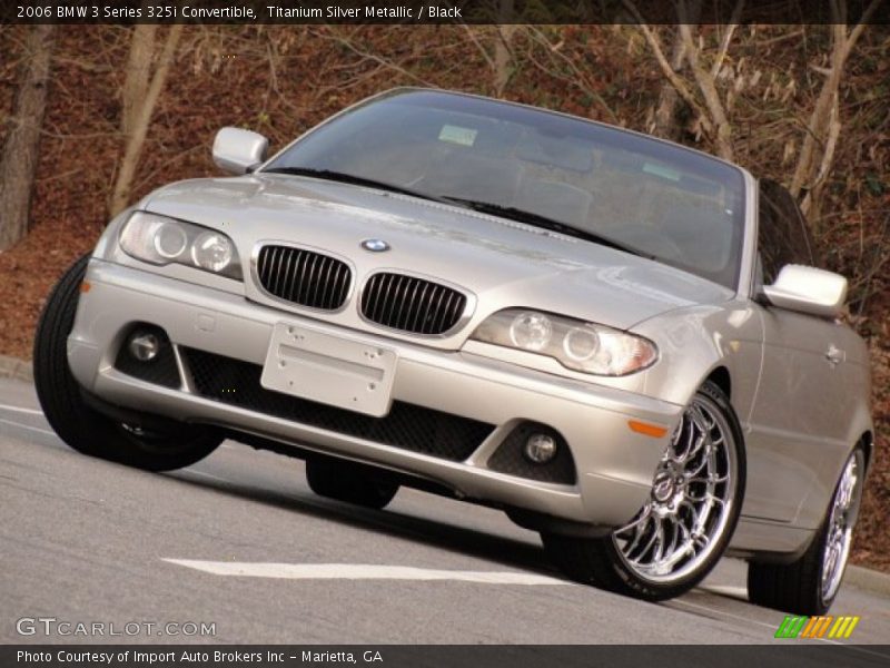 Titanium Silver Metallic / Black 2006 BMW 3 Series 325i Convertible