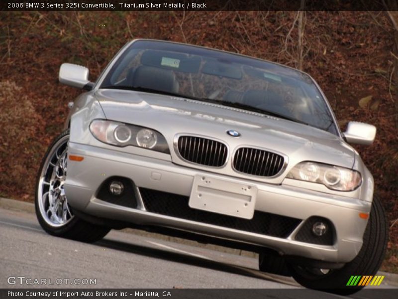 Titanium Silver Metallic / Black 2006 BMW 3 Series 325i Convertible