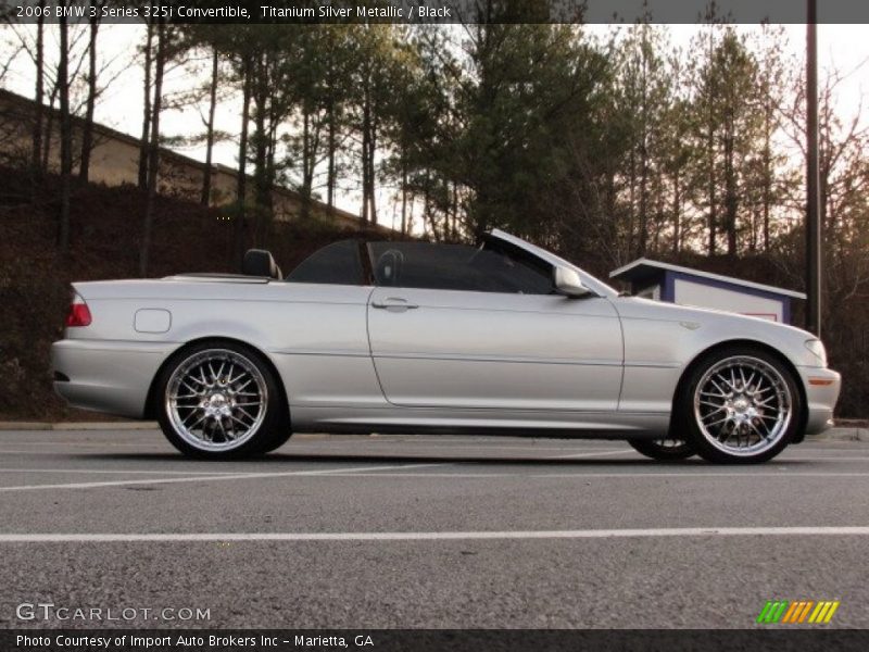 Titanium Silver Metallic / Black 2006 BMW 3 Series 325i Convertible