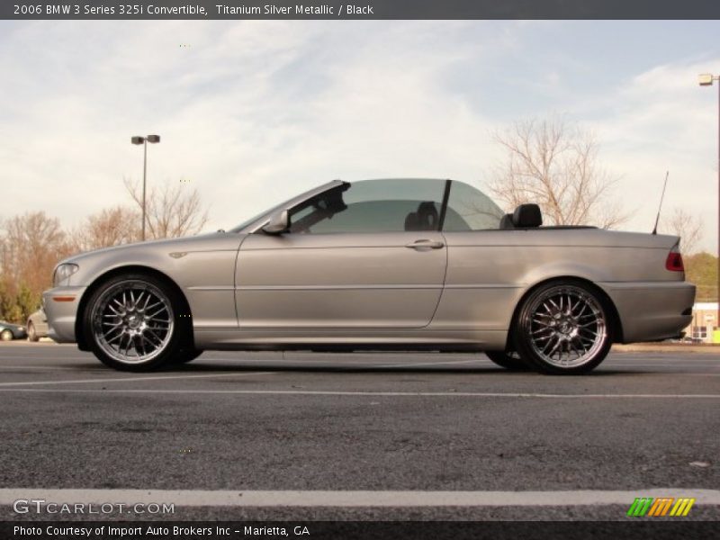 Titanium Silver Metallic / Black 2006 BMW 3 Series 325i Convertible