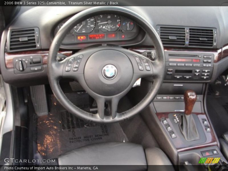 Titanium Silver Metallic / Black 2006 BMW 3 Series 325i Convertible