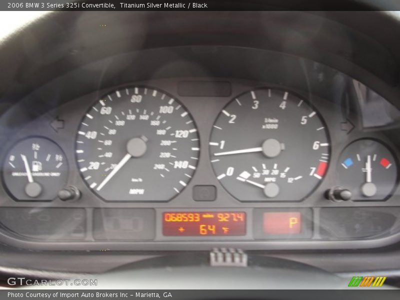  2006 3 Series 325i Convertible 325i Convertible Gauges