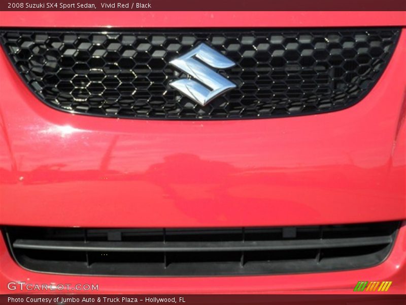 Vivid Red / Black 2008 Suzuki SX4 Sport Sedan