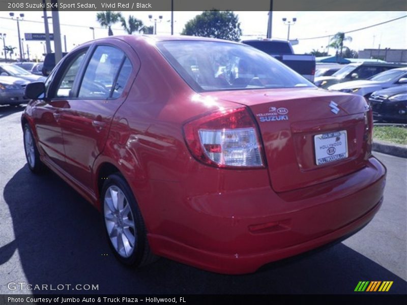 Vivid Red / Black 2008 Suzuki SX4 Sport Sedan