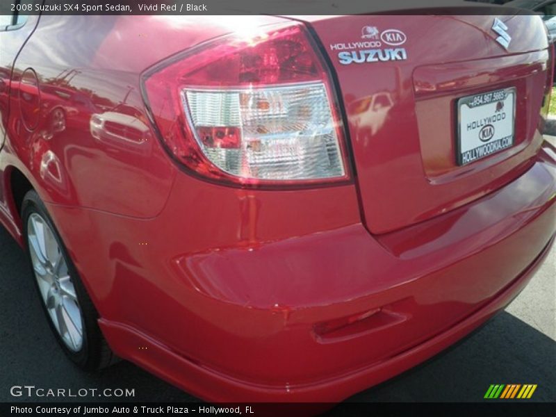 Vivid Red / Black 2008 Suzuki SX4 Sport Sedan