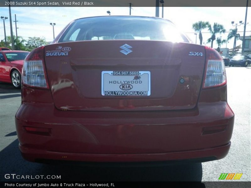 Vivid Red / Black 2008 Suzuki SX4 Sport Sedan