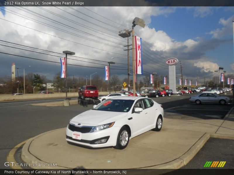 Snow White Pearl / Beige 2012 Kia Optima LX