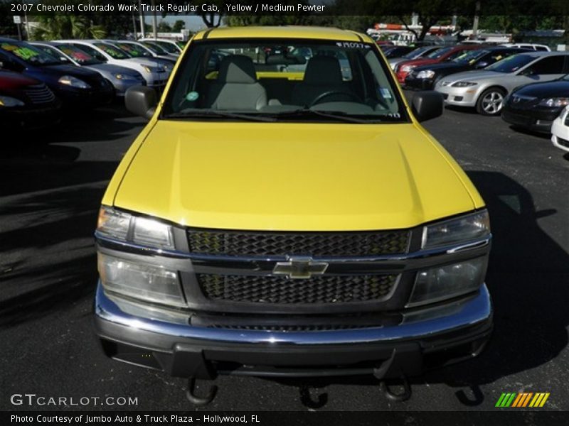 Yellow / Medium Pewter 2007 Chevrolet Colorado Work Truck Regular Cab