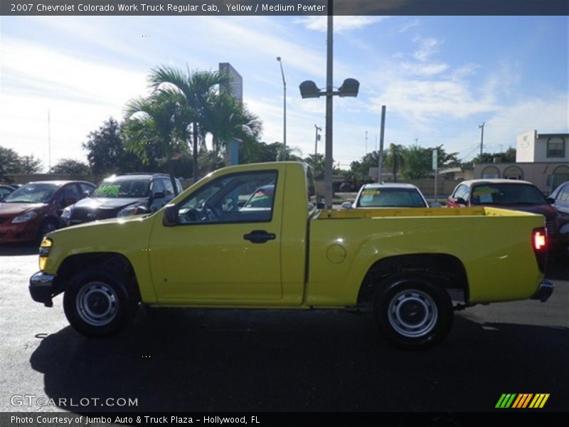 Yellow / Medium Pewter 2007 Chevrolet Colorado Work Truck Regular Cab