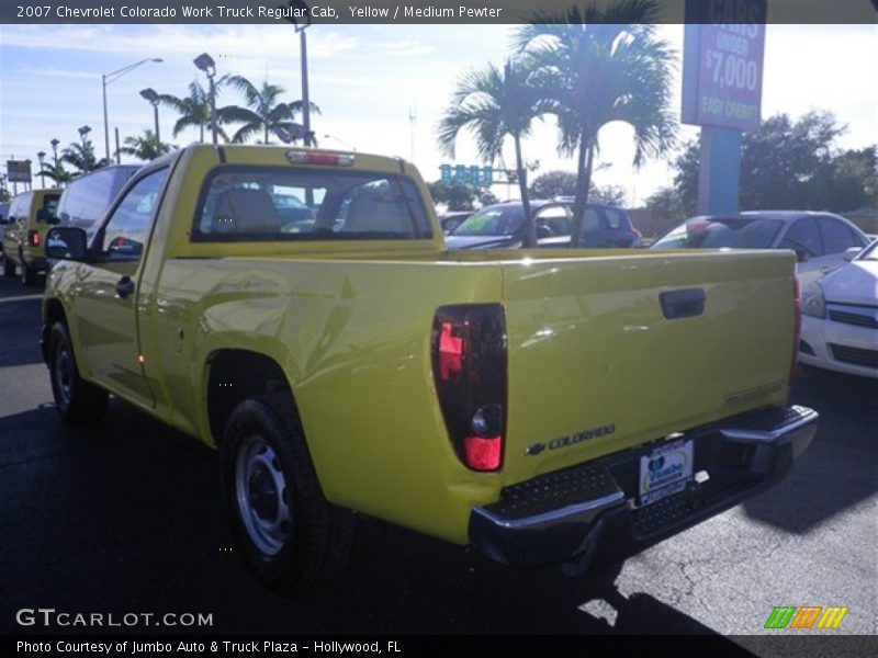 Yellow / Medium Pewter 2007 Chevrolet Colorado Work Truck Regular Cab