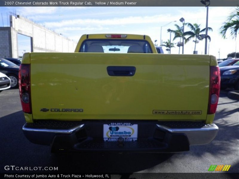Yellow / Medium Pewter 2007 Chevrolet Colorado Work Truck Regular Cab