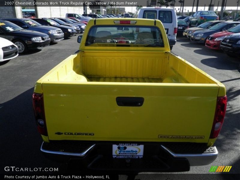 Yellow / Medium Pewter 2007 Chevrolet Colorado Work Truck Regular Cab